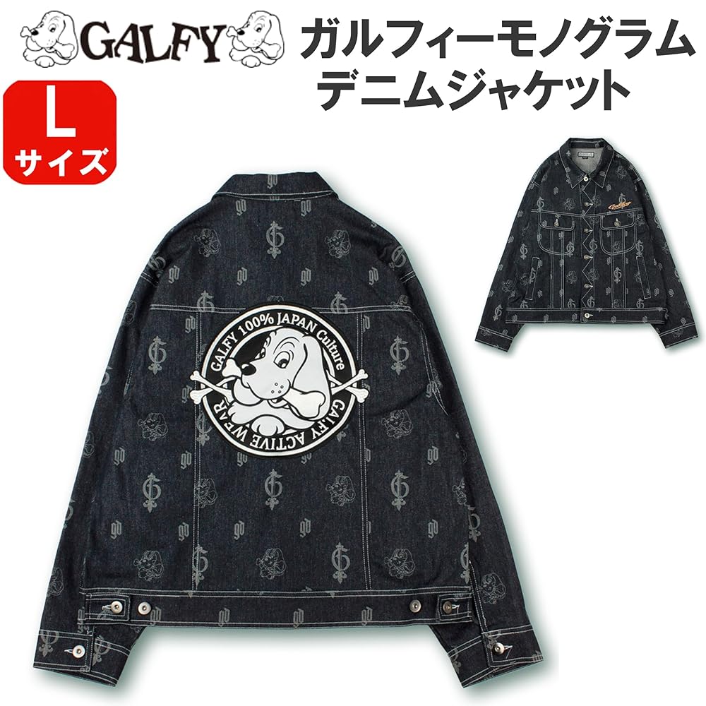 Amazon | 【 GALFY/ガルフィー モノグラム総柄 デニムジャケット